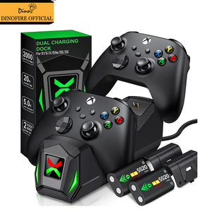 Charging Dock Station for Xbox One/Xbox One X/Xbox One S Controller Charger for Xbox Series X/Xbox Seires S with 2Pcs Batteries