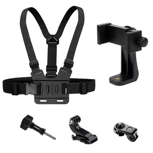 All-In-One Action Camera Accessories Kit Head Strap Chest Strap Mount Adjustable for Gopro Hero Phone Osmo SJCAM AKASO Insta360