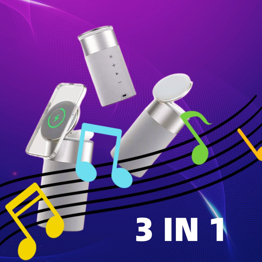 3-in-1 Wireless Charger Bluetooth Speaker Touch Lamp