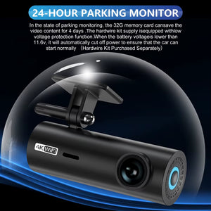 LF10 Front 4K Dashcam Loop Recording 3840*2160P Auto Overwriting Car Video Recorders Time Overprint Video Playback Dash Cams DVR
