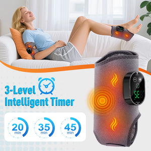 New Electric 3-In-1 Ankle Calf Foot Vibration Massager 6 Levels Hot Compress Massage Ankle Brace Plantar Fascia Leg Muscle Relax
