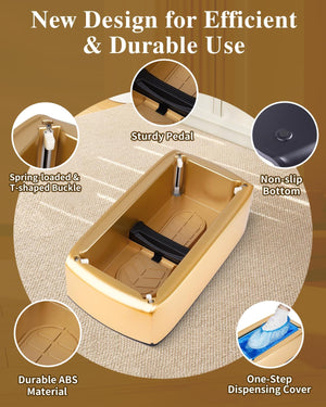 2025 Upgraded Shoe Cover Dispenser Automatic Machine with 200Pcs Disposable Covers and Fits Most Shoes Size, Ideal Indoor Use for Home, Office, Hospital, Factory, Laboratory