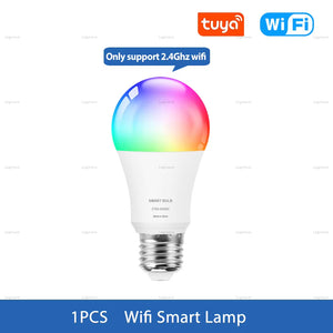 Tuya Smart LED Light Bulbs 220V 110V 15W 20W Bluetooth/Wifi E27 Alexa LED Lamp RGB Smart Life APP Google Assisatnt Voice Control