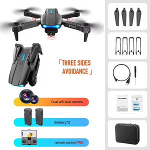Best-Selling Drone E99 Folding Drones Con Cámara Professional HD Dual Aerial Photography Four-Axis Flight Remote Control Drones