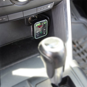 . Bluetooth FM Car Charger with LCD Screen, Type C, Wirelessly Stream Calls and Music