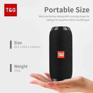 TG117 Portable Bluetooth Speaker Outdoor Wireless Woofer Free Call FM TF Card USB Flash Drive Connect Mobile Phone Tablet TV