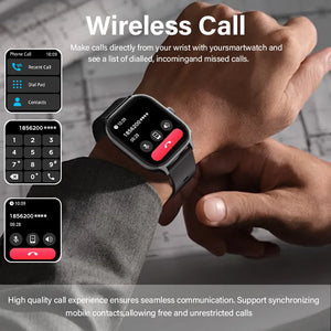 New Smart Watch 2.01 Inch Smart Watch Bluetooth Call Men Women IP68 Waterproof Sports Fitness Smart Watch