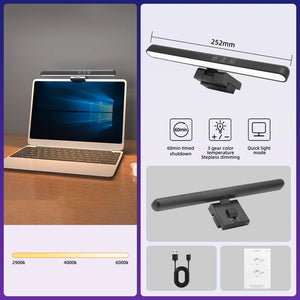 USB Stepless Dimming Screen Hanging Light Curved Screen Monitor Light RGB Background Atmosphere Desk Lamp Monitor Light Bar