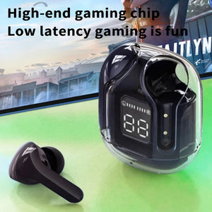 Original Wireless Bluetooth Earphone Transparent HIFI Headphones LED Power Digital Display Stereo Sound Earphones for Xiaomi