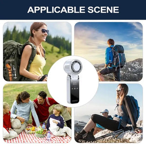 Portable Fan Portable Handheld Neck Fan Energy Saving Cooling Device with Digital Display Silent Multi-Speed Settings Outdoor