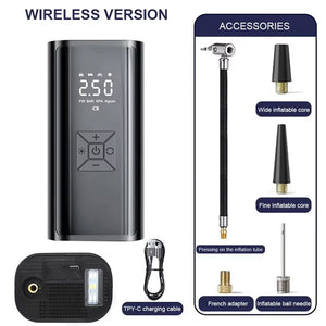 1Pc Wireless Car Air Compressor Air Pump Electric Tire Inflator Pump for Motorcycle Bicycle Boat AUTO Tyre Balls Inflatable