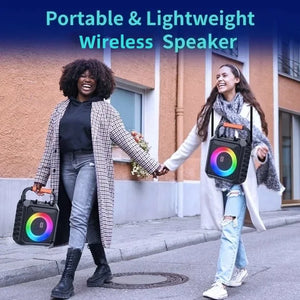 Bluetooth Speakers, Microphone Devices, Karaoke Machines Are Equipped with 2 Wireless Karaoke Microphones, Portable Bluetooth Speakers, Home Karaoke 0K Systems, with Rgb Colorful Lights