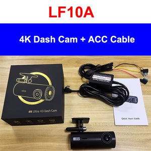 LF10 Front 4K Dashcam Loop Recording 3840*2160P Auto Overwriting Car Video Recorders Time Overprint Video Playback Dash Cams DVR