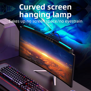 USB Stepless Dimming Screen Hanging Light Curved Screen Monitor Light RGB Background Atmosphere Desk Lamp Monitor Light Bar