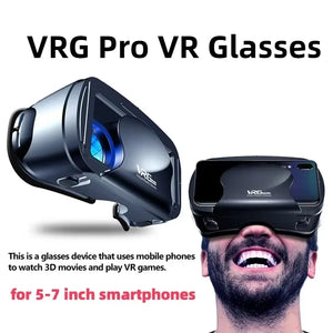 VRG Pro VR Glasses Virtual Reality Headset Devices Viar 3D Goggles AR Glasses Smart Lenses for 5-7'Smartphone Cell Phone