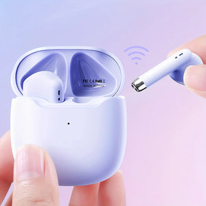 True Wireless Earbuds Purple in Ear Headphone with Charging Case Wireless Earbud Earbuds with Microphone for Work