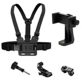 All-In-One Action Camera Accessories Kit Head Strap Chest Strap Mount Adjustable for Gopro Hero Phone Osmo SJCAM AKASO Insta360
