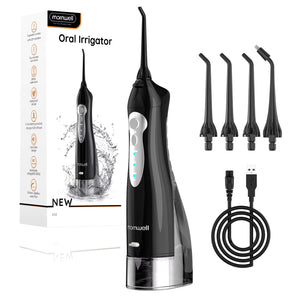 Dental Floss Portable Cordless F18 Oral Irrigator 3 Cleaning Modes Waterproof Rechargeable Dental Cleaner 4 Nozzles Clean Gums