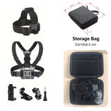 All-In-One Action Camera Accessories Kit Head Strap Chest Strap Mount Adjustable for Gopro Hero Phone Osmo SJCAM AKASO Insta360