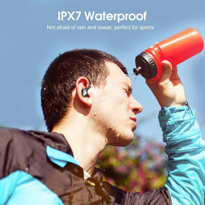 2025 New Ultralight Bluetooth Headphones 125Hrs Wireless Earbuds with Display Charger Case over Ear Bud with Earhooks,Noise Cancelling Mic,Waterproof Deep Bass Headset for Workout,Black