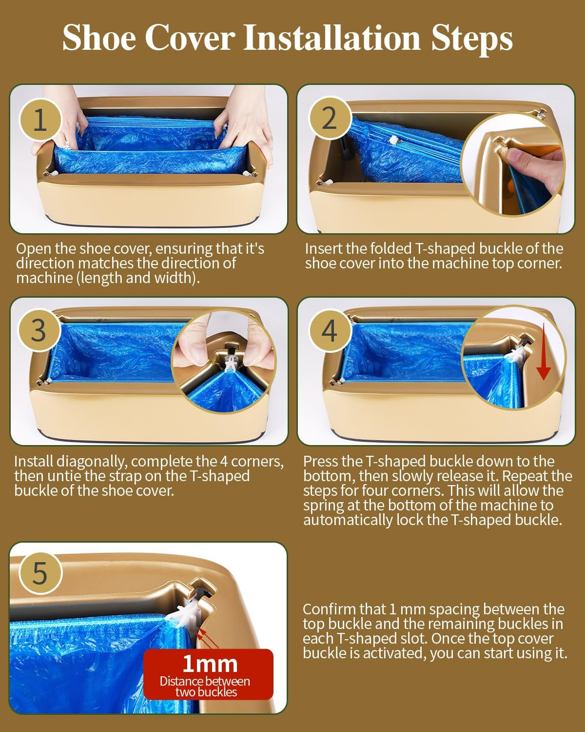 2025 Upgraded Shoe Cover Dispenser Automatic Machine with 200Pcs Disposable Covers and Fits Most Shoes Size, Ideal Indoor Use for Home, Office, Hospital, Factory, Laboratory