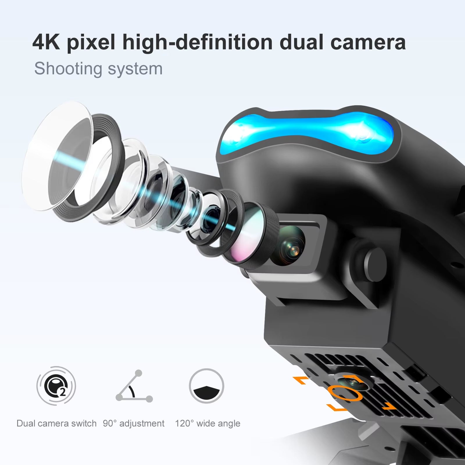 Best-Selling Drone E99 Folding Drones Con Cámara Professional HD Dual Aerial Photography Four-Axis Flight Remote Control Drones