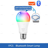 Tuya Smart LED Light Bulbs 220V 110V 15W 20W Bluetooth/Wifi E27 Alexa LED Lamp RGB Smart Life APP Google Assisatnt Voice Control