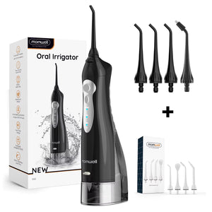 Dental Floss Portable Cordless F18 Oral Irrigator 3 Cleaning Modes Waterproof Rechargeable Dental Cleaner 4 Nozzles Clean Gums