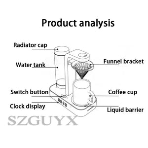 Automatic Coffee Machine Home Office Punching Tea Coffee Machine Small Mini American Drip Smart Coffee Machine