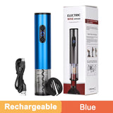 Electric Wine Bottle Opener Automatic Wine Opener Rechargeable Electric Corkscrew with Foil Cutter for Party Bar Wine Lover Gift