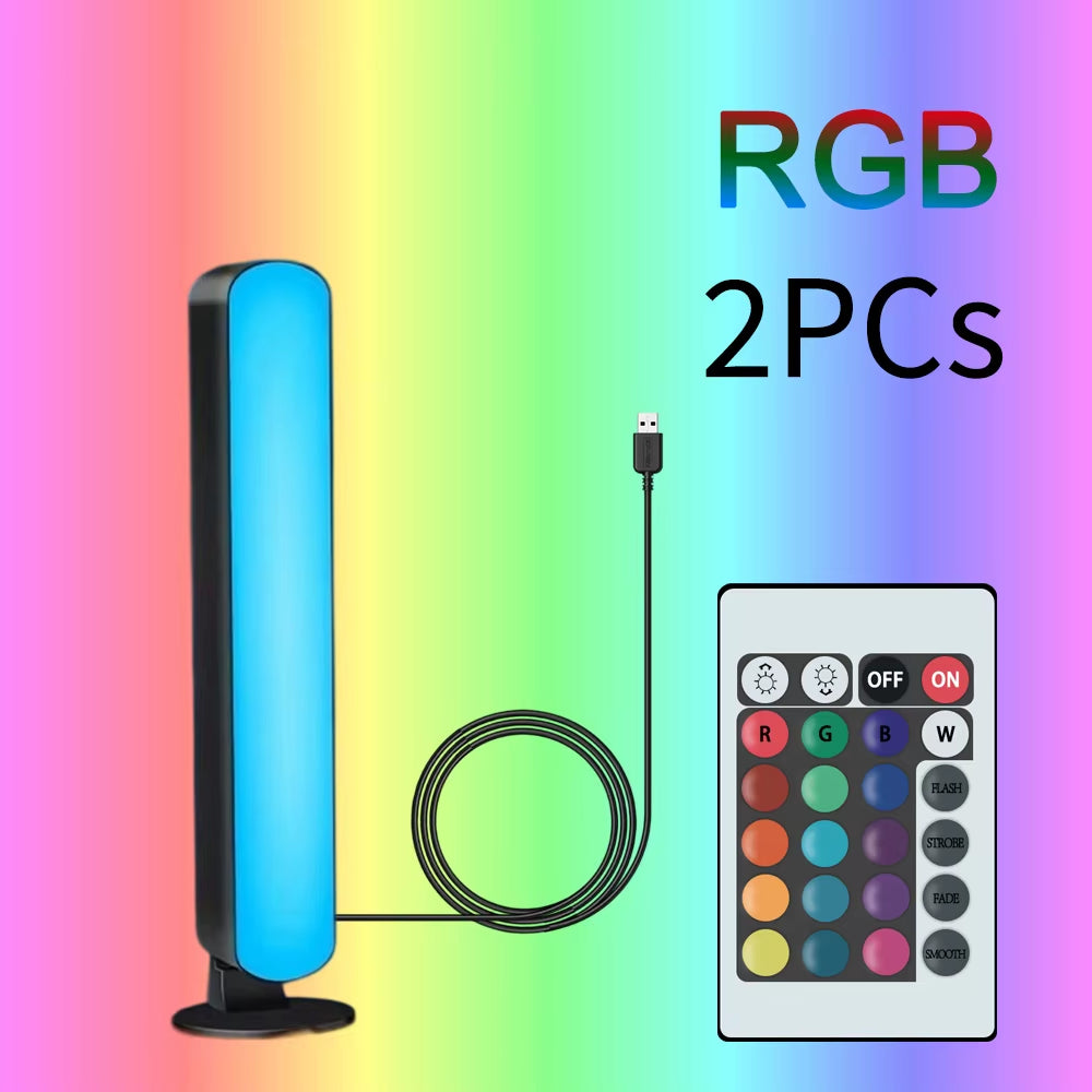 RGB Pickup Light Music Rhythm Lights Upgraded USB Rechargeable Model Christmas Decoration Desktop RGB Light Bar Music Rhythm