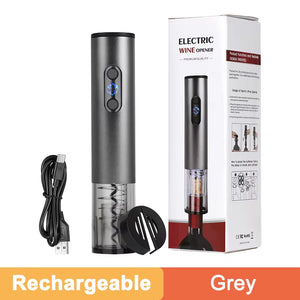 Electric Wine Bottle Opener Automatic Wine Opener Rechargeable Electric Corkscrew with Foil Cutter for Party Bar Wine Lover Gift