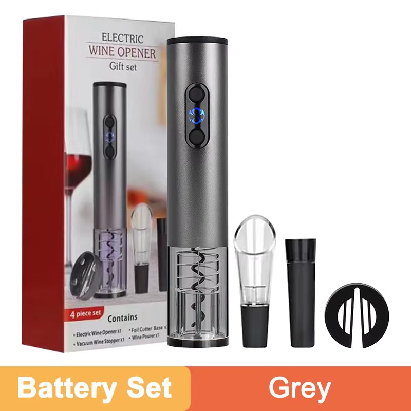 Electric Wine Bottle Opener Automatic Wine Opener Rechargeable Electric Corkscrew with Foil Cutter for Party Bar Wine Lover Gift