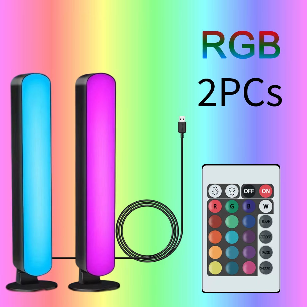 RGB Pickup Light Music Rhythm Lights Upgraded USB Rechargeable Model Christmas Decoration Desktop RGB Light Bar Music Rhythm