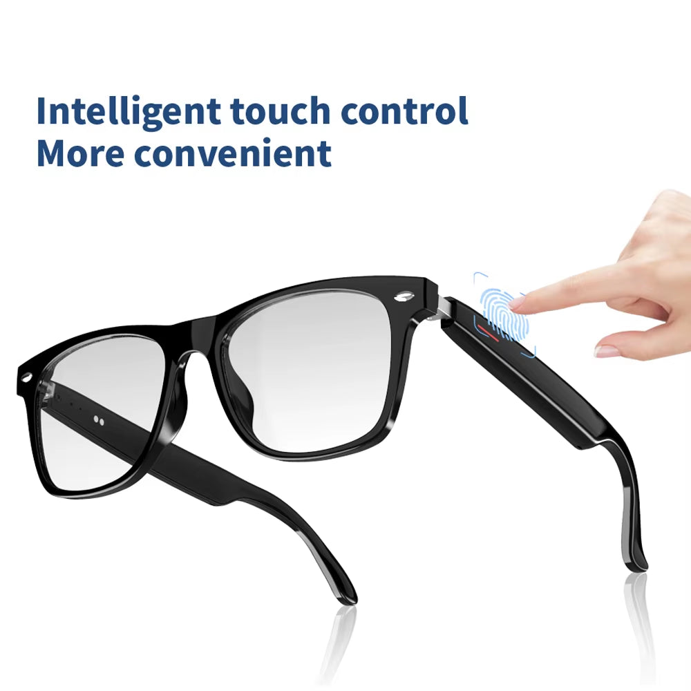 2 in 1 Smart Glasses Headset, Bluetooth Audio Call AI Voice Noise Reduction Music Eyewear Waterproof Speaker Mics Calls Eyeglass