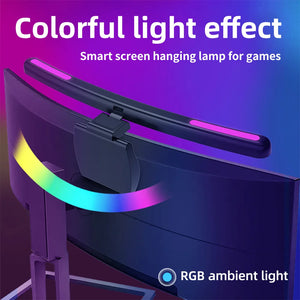 USB Stepless Dimming Screen Hanging Light Curved Screen Monitor Light RGB Background Atmosphere Desk Lamp Monitor Light Bar
