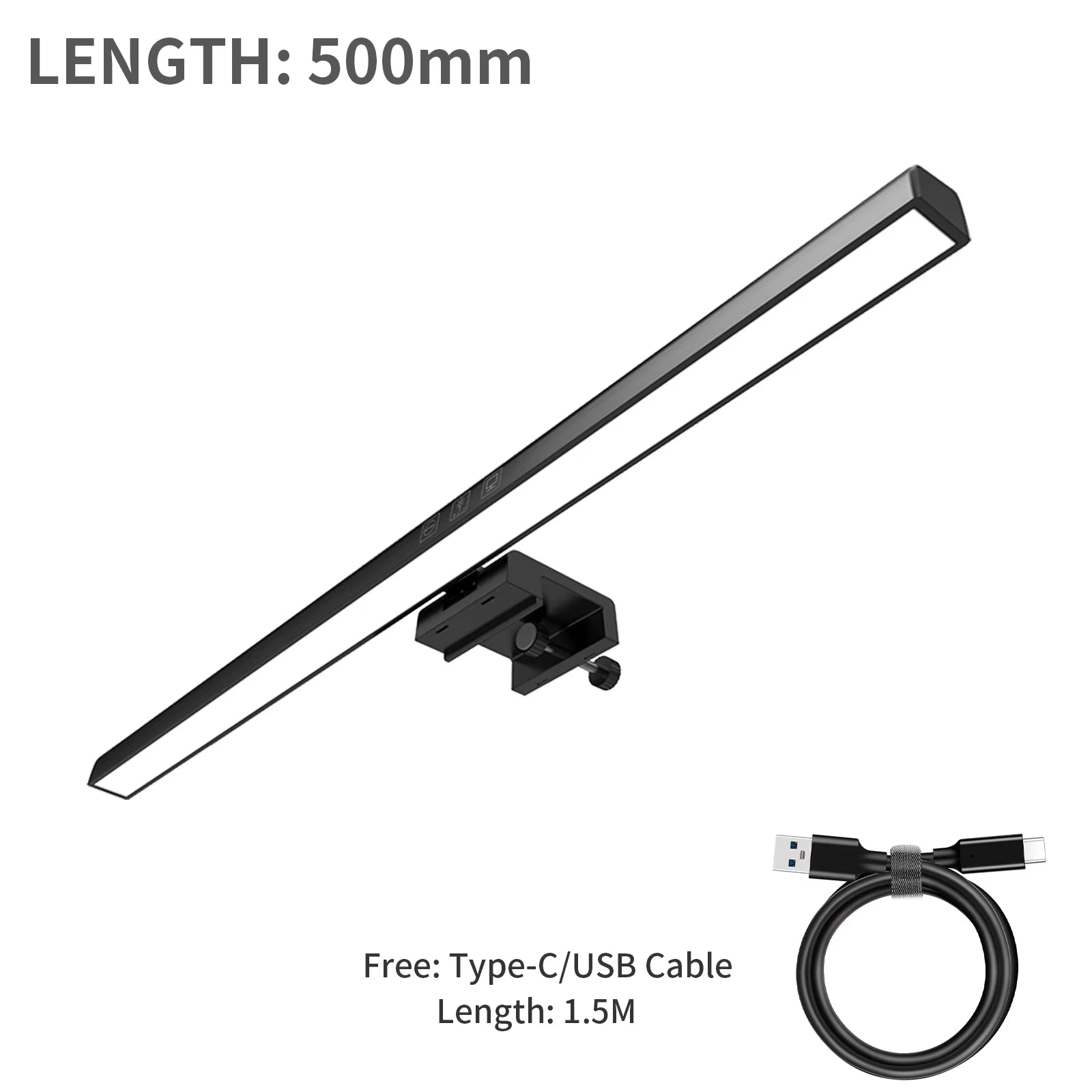 USB Stepless Dimming Screen Hanging Light Curved Screen Monitor Light RGB Background Atmosphere Desk Lamp Monitor Light Bar