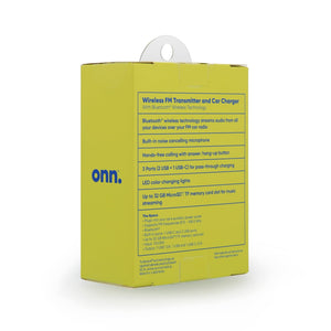 . Bluetooth FM Car Charger with LCD Screen, Type C, Wirelessly Stream Calls and Music