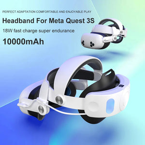 10000Mah Comfort Head Strap  VR Headsets Adjustable VR/AR Straps Facial Stress Reducing Elite Strap Replacement
