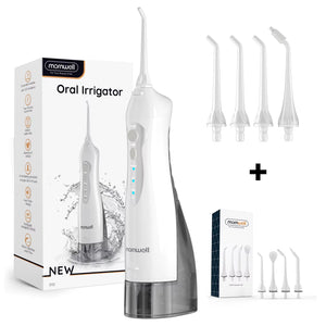 Dental Floss Portable Cordless F18 Oral Irrigator 3 Cleaning Modes Waterproof Rechargeable Dental Cleaner 4 Nozzles Clean Gums