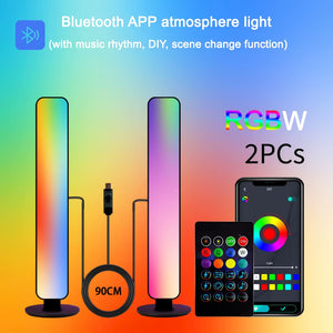 RGB Pickup Light Music Rhythm Lights Upgraded USB Rechargeable Model Christmas Decoration Desktop RGB Light Bar Music Rhythm