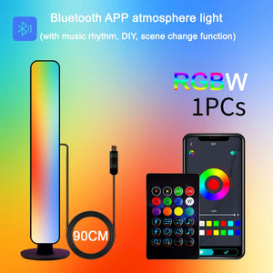 RGB Pickup Light Music Rhythm Lights Upgraded USB Rechargeable Model Christmas Decoration Desktop RGB Light Bar Music Rhythm