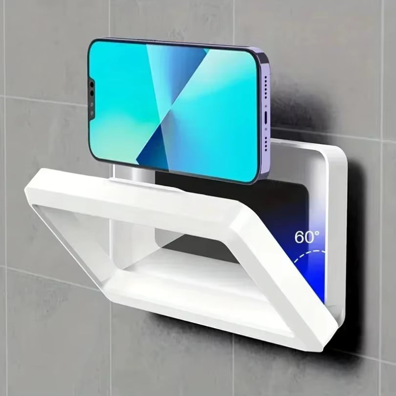 Wall Mounted Waterproof Phone Holder Cell Phone Storage Box Can Touched Shower Smartphone for Iphone 16 15 Samusng Xiaomi Stand